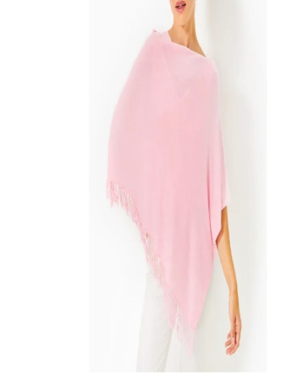 Lilly Pulitzer Light Pink Fringe Shawl
